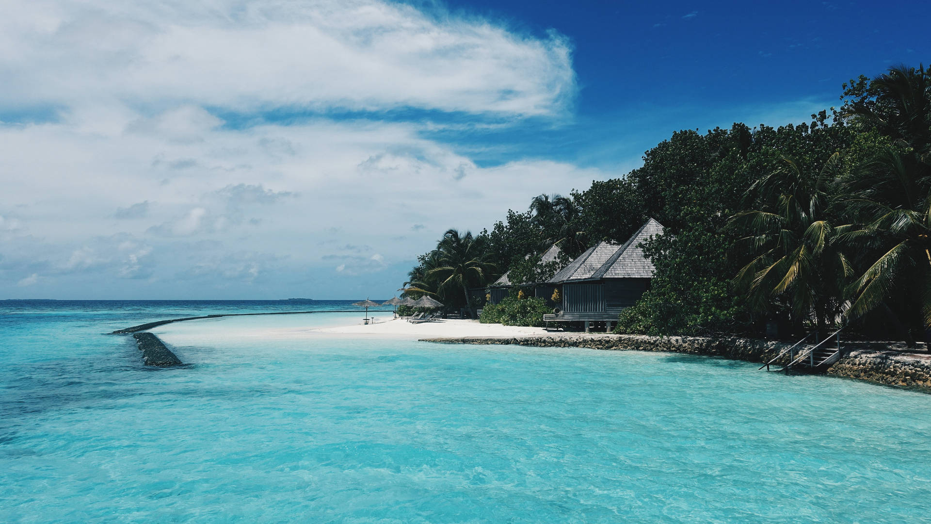 Gangehi Beach Maldives Tropical Desktop Background