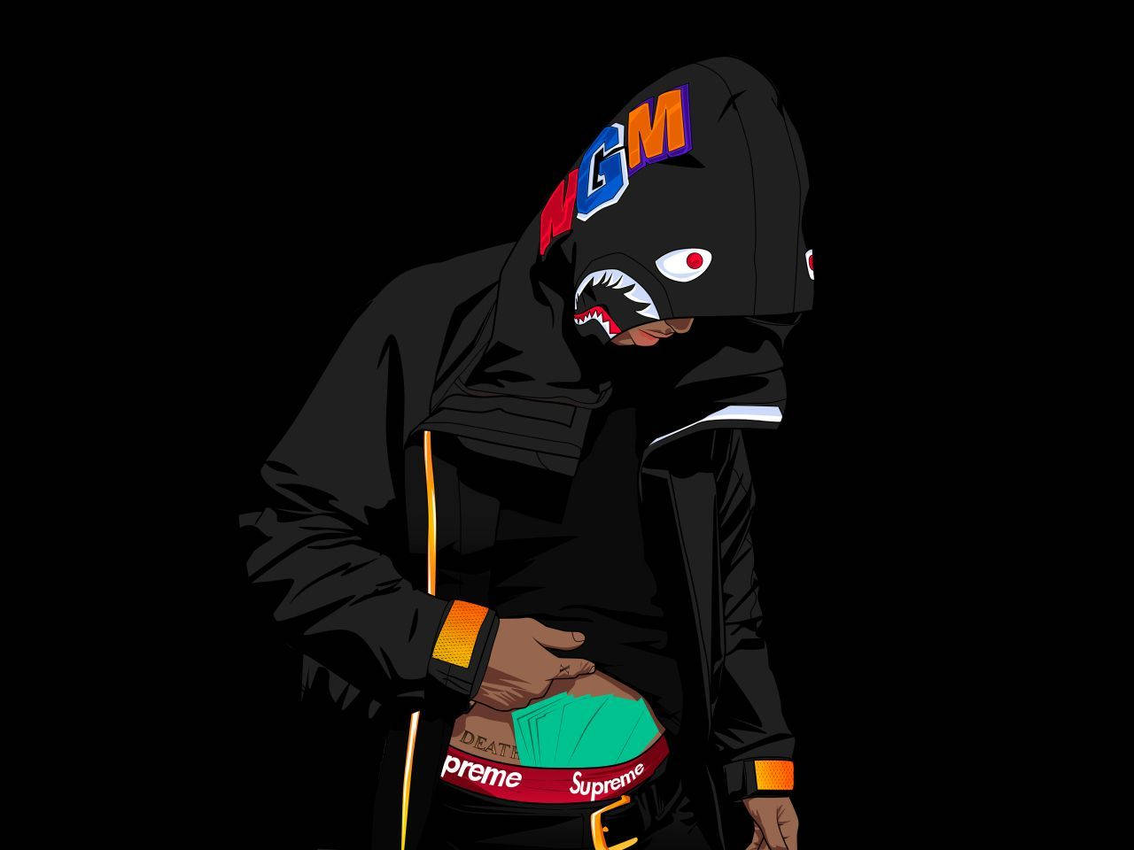 Gangsta Cartoon Image Of Lynx Supreme Background