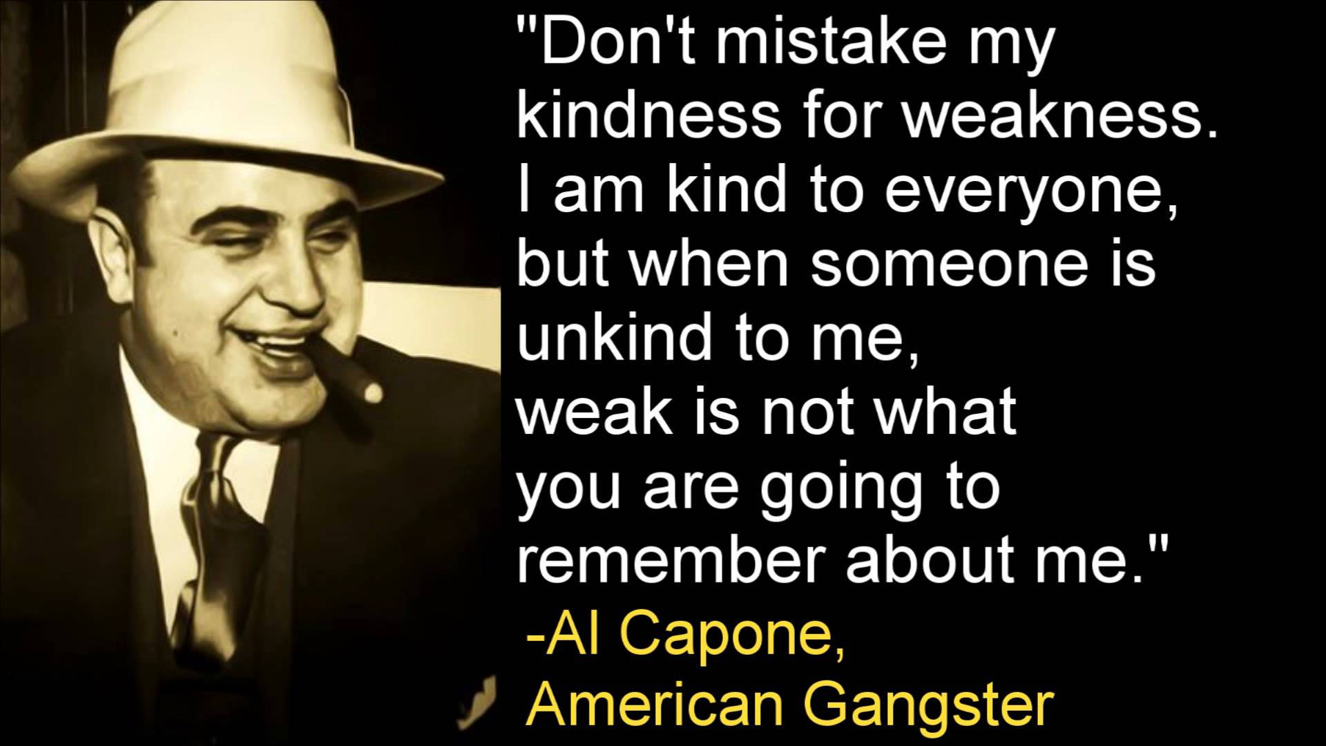 Gangster Al Capone Quote Background