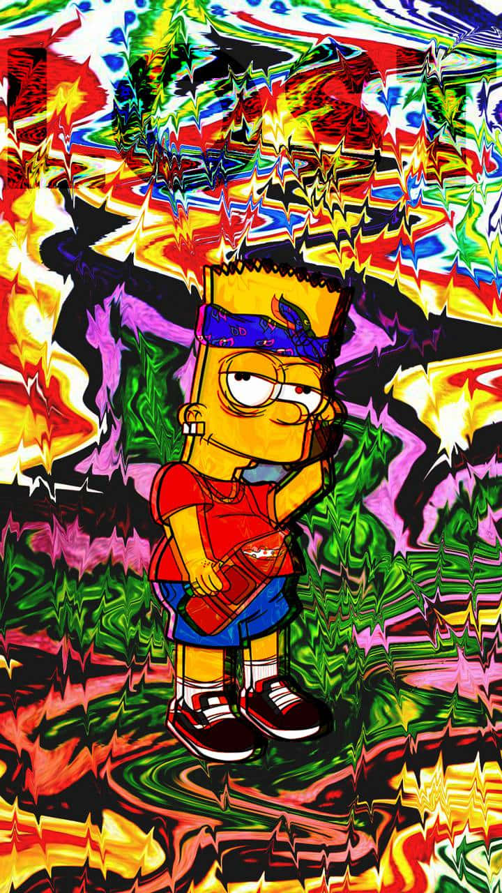 Gangster Bart Simpson Rocking The Streets Background