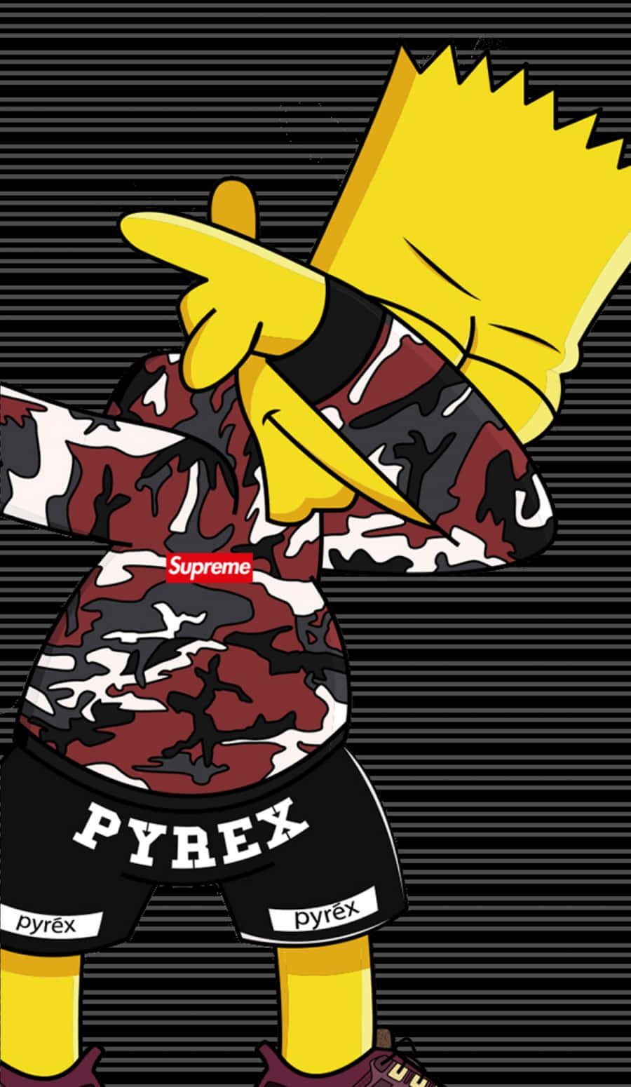 Gangster Bart Simpson Showing His Cool Attitude Background