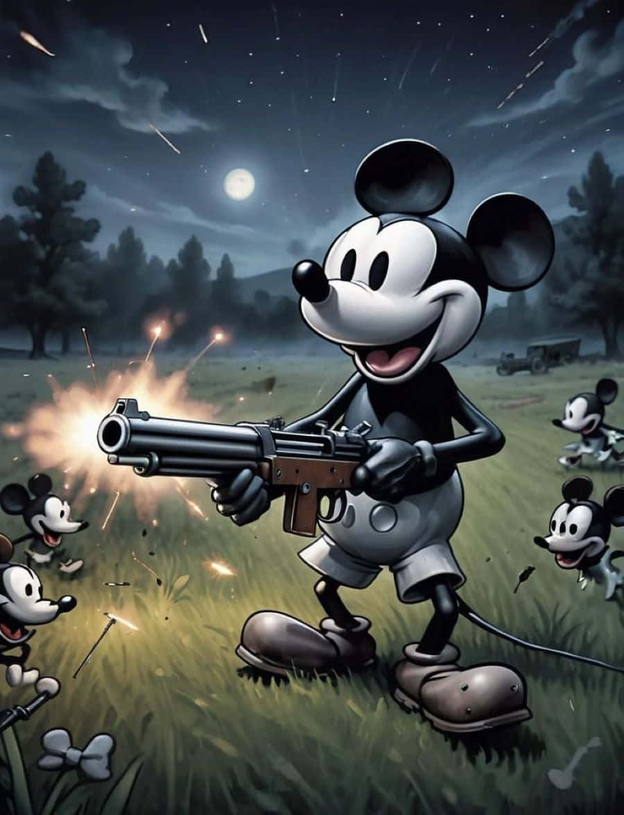 Gangster Mickey Mouse Armedand Dangerous Background