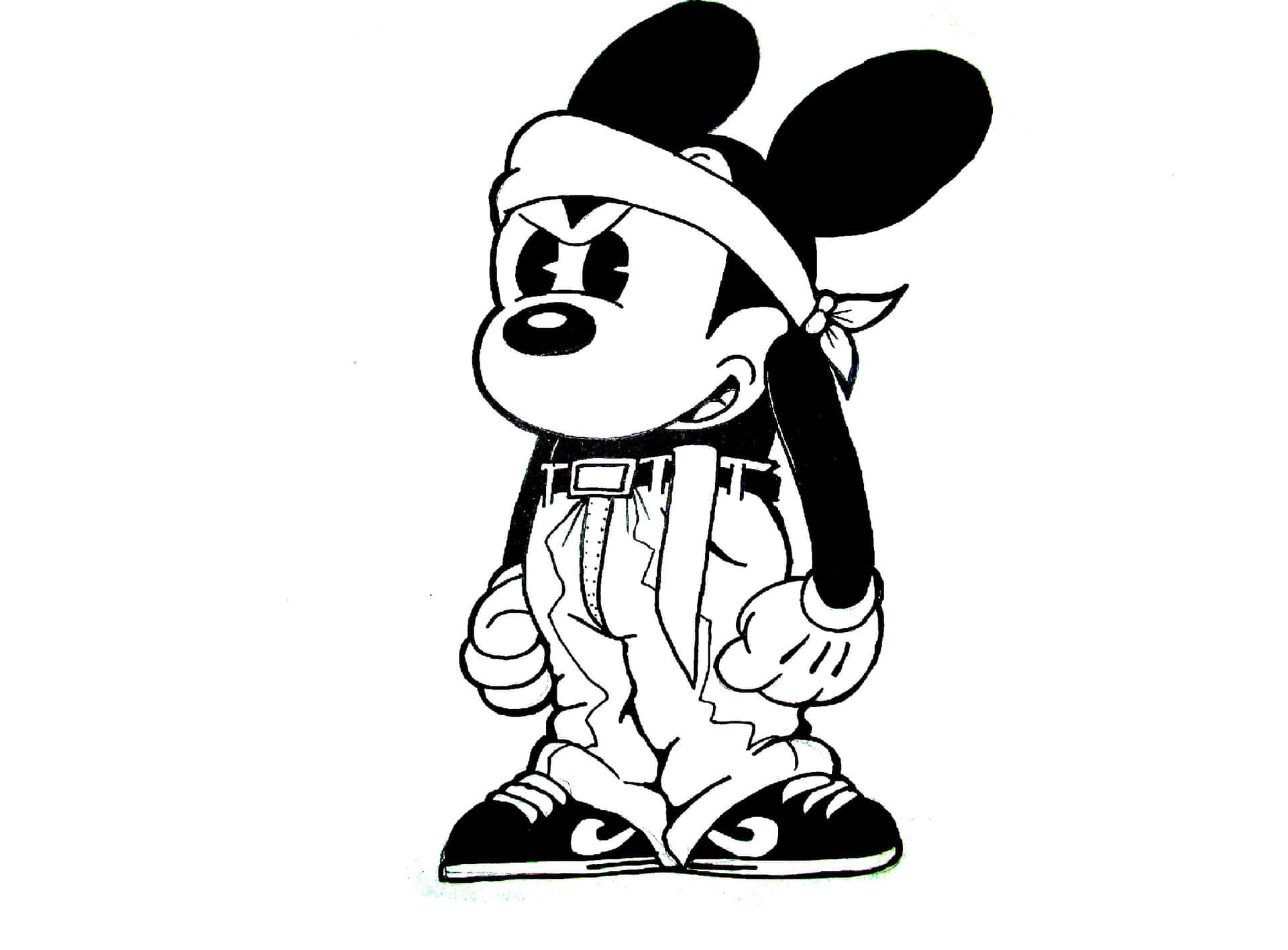 Gangster Mickey Mouse Artwork Background