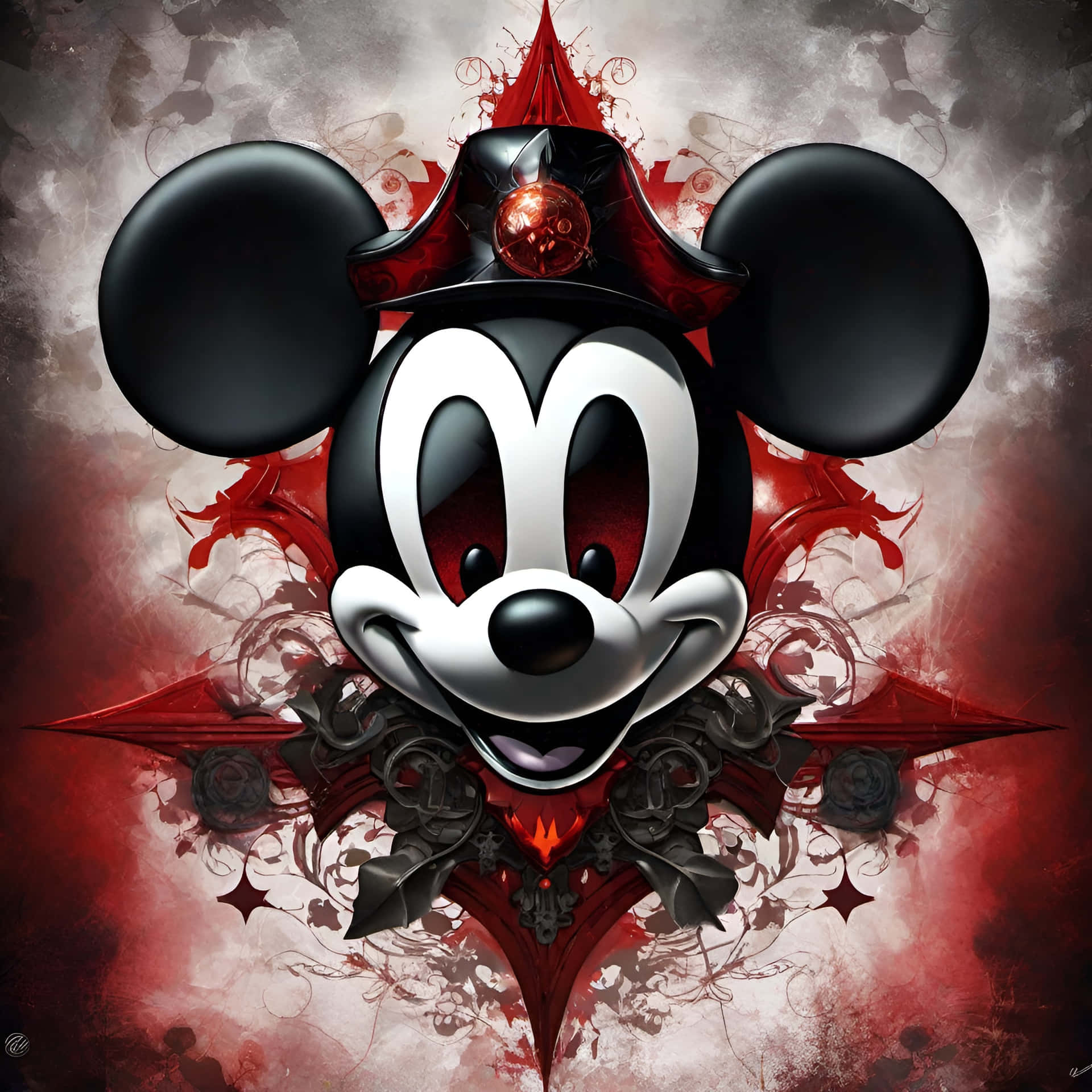 Gangster Mickey Mouse Artwork Background