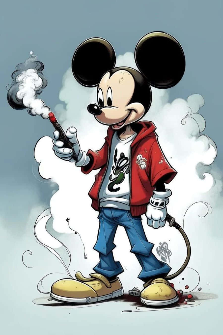 Gangster Mickey Mouse Artwork Background