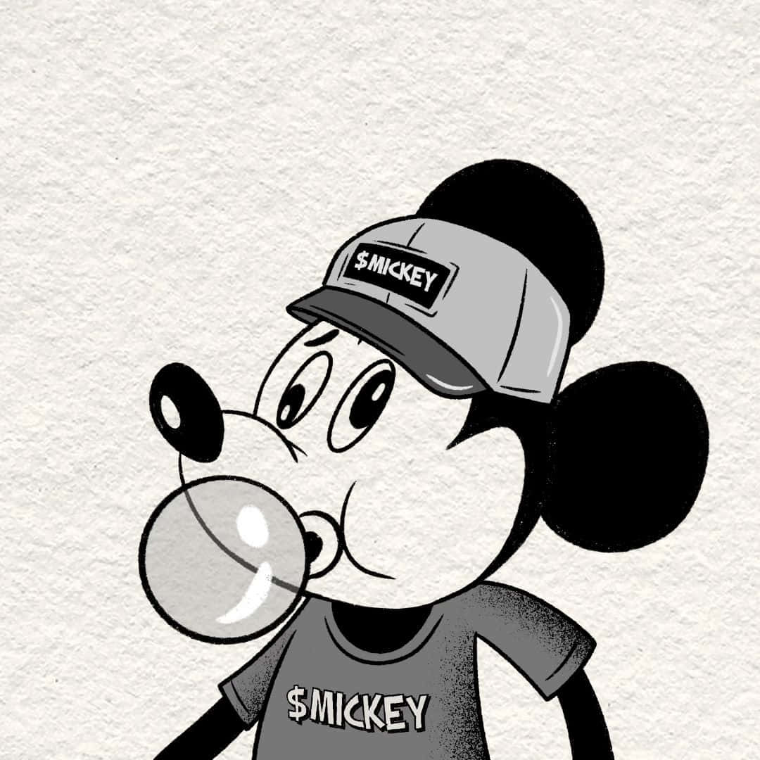 Gangster Mickey Mouse Bubblegum Background
