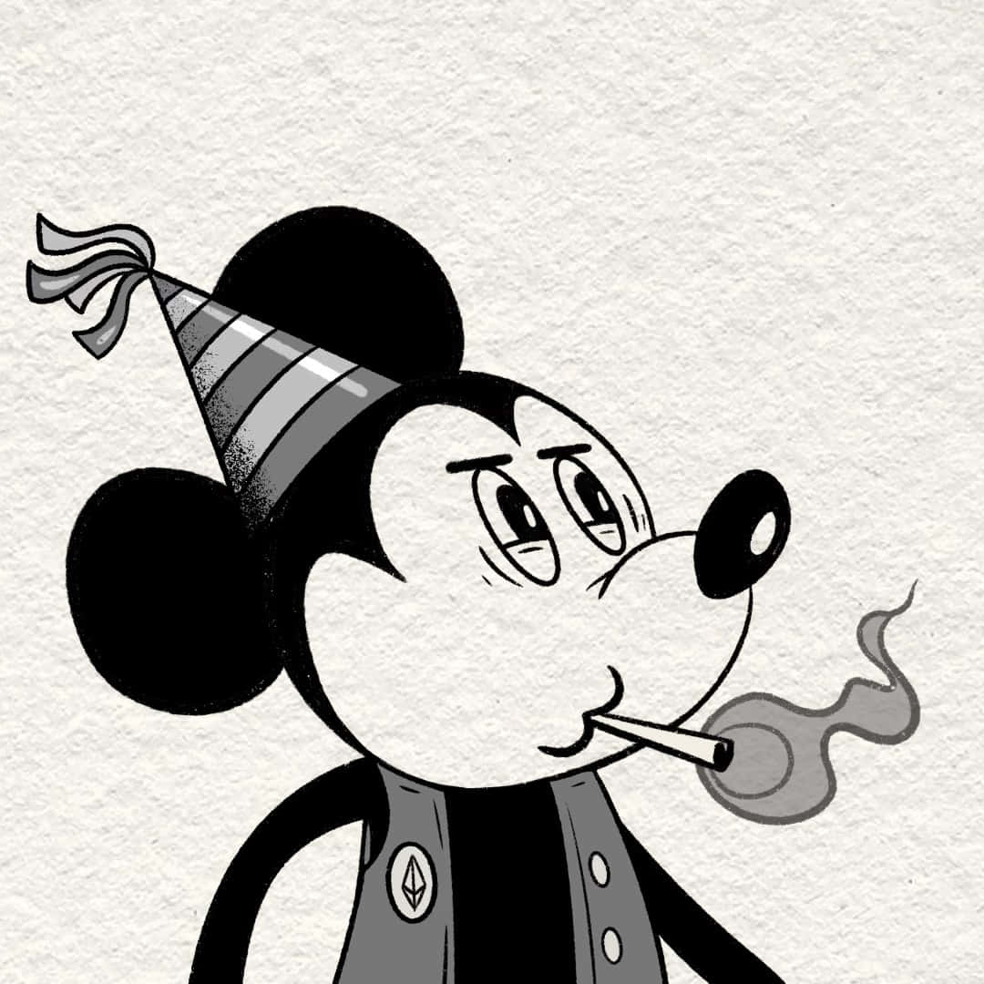 Gangster Mickey Mouse Cartoon Background