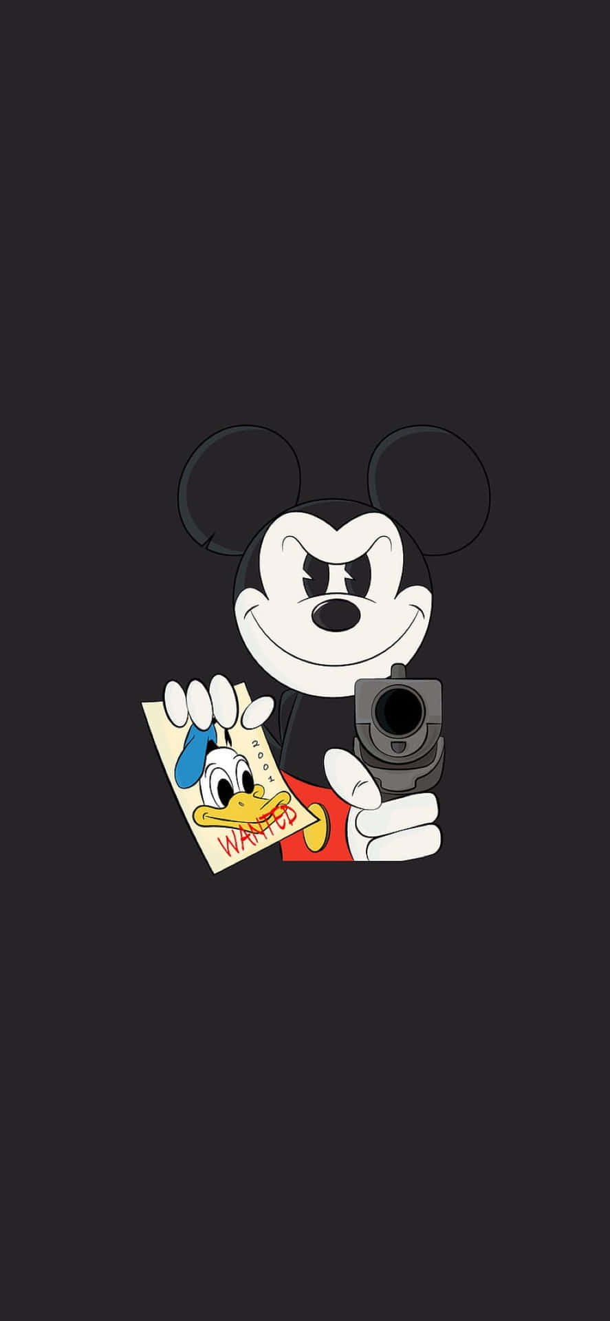 Gangster Mickey Mousewith Camera Background