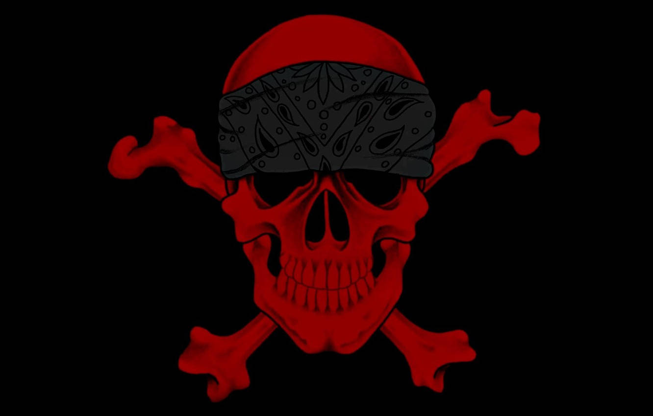 Gangster Skeleton With Handkerchief Background