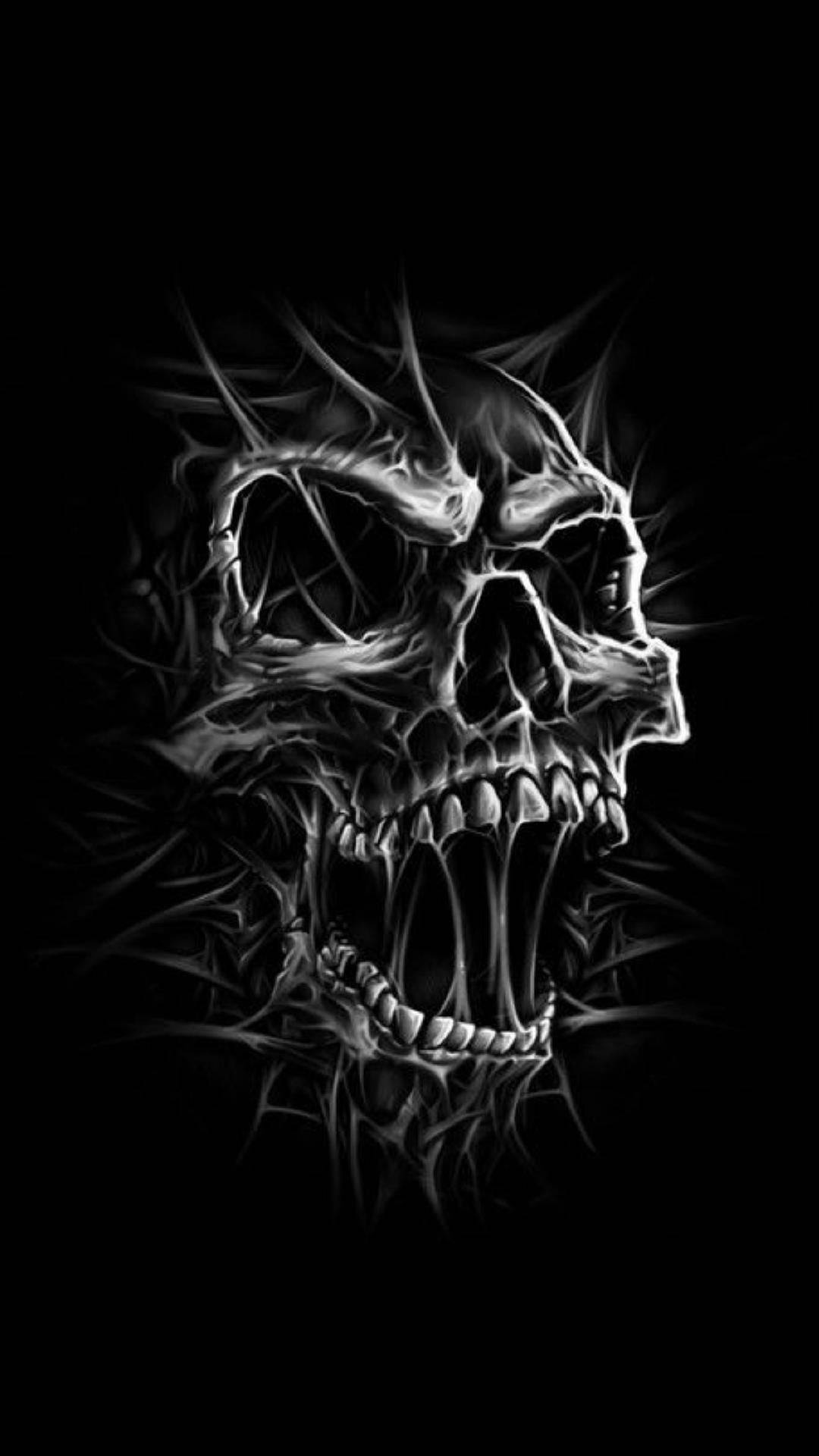 Gangster Skull Web Background