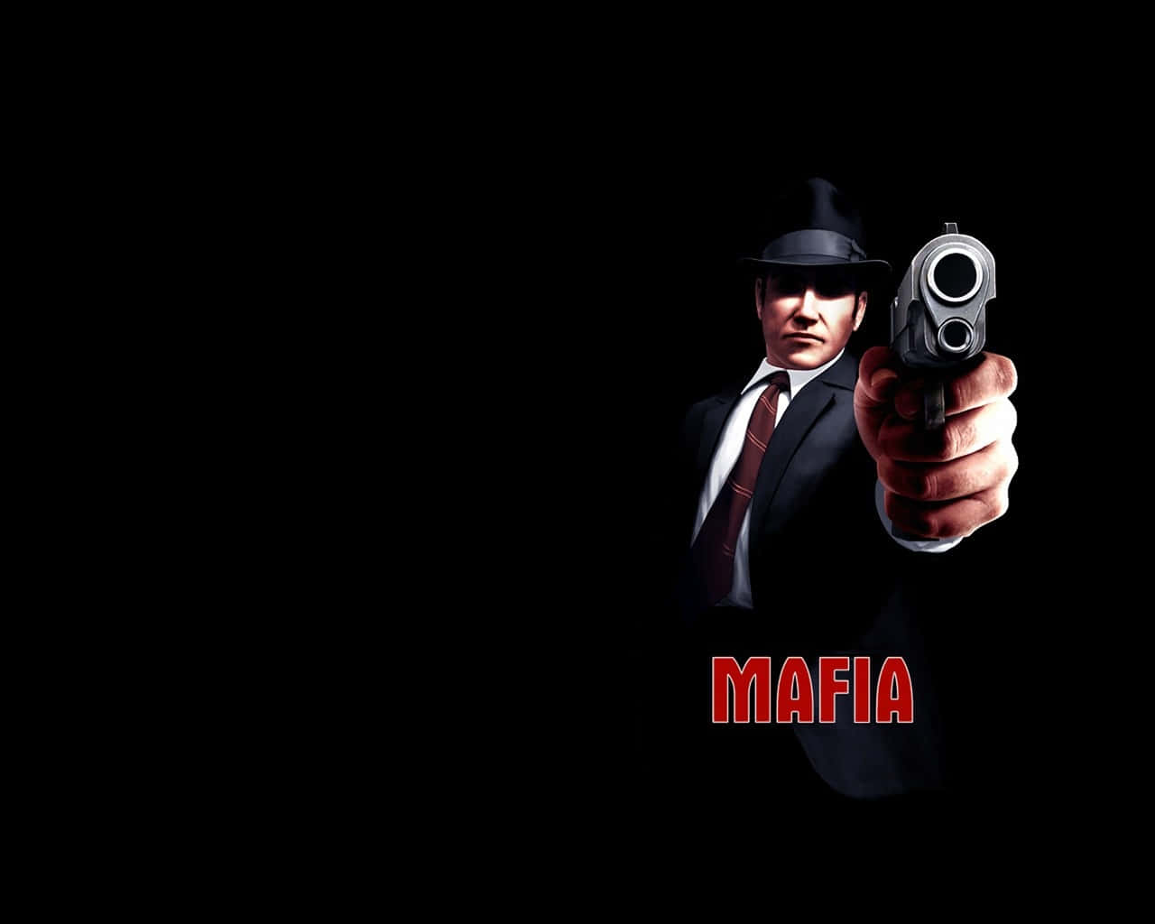 Gangsters With Guns Lurking In The Dark Background