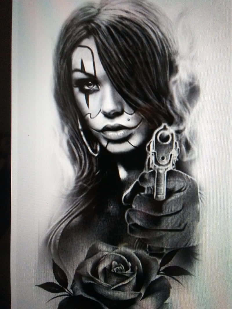 Gangsters With Guns Tattoo Design