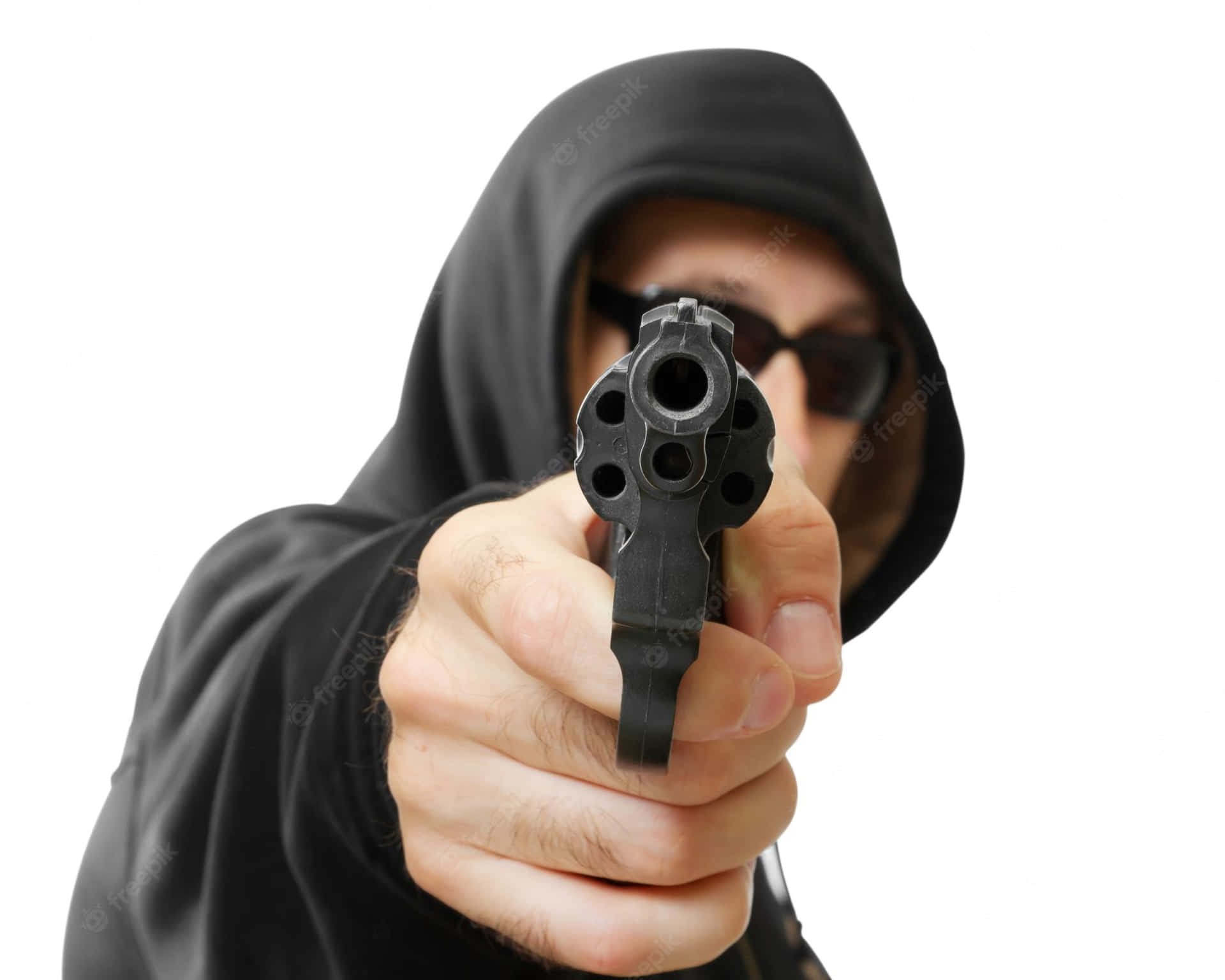 Gangsters With Guns Wearing Black Hoodie