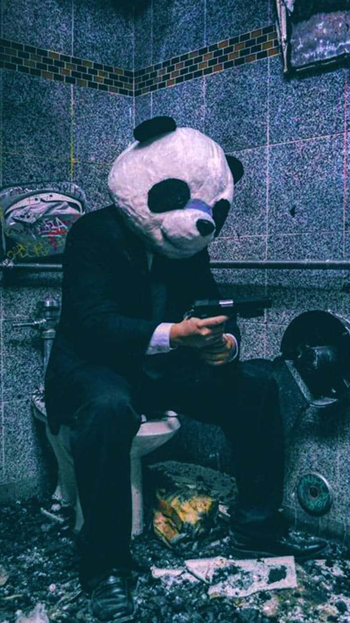 Gangsters With Guns Wearing Panda Suit