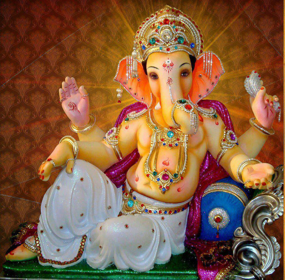 Ganpati Hd Leaning Background