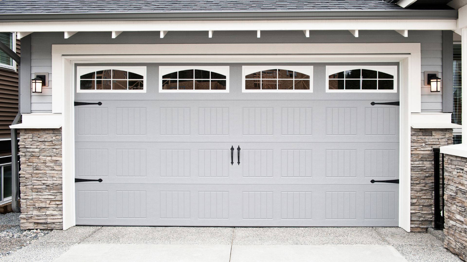 Garage Door Modern Aesthetic Facade Background