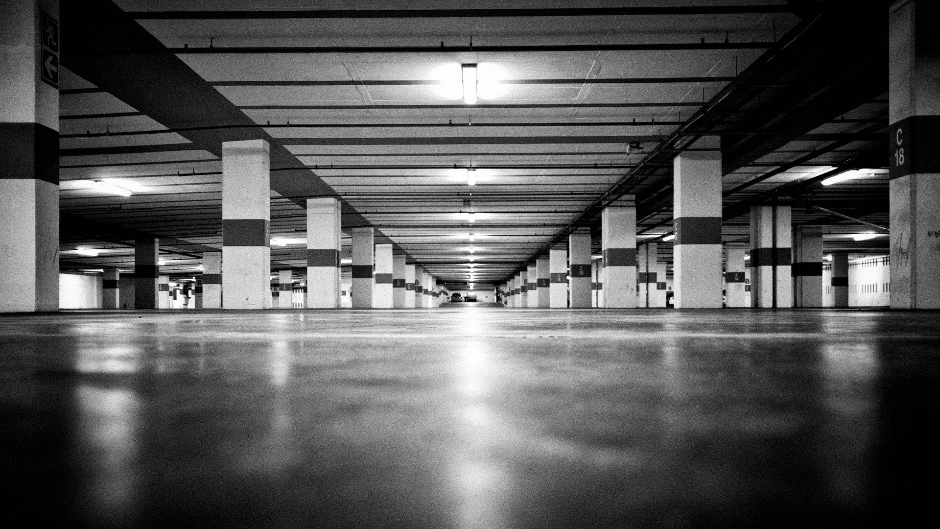 Garage Parking Black And White