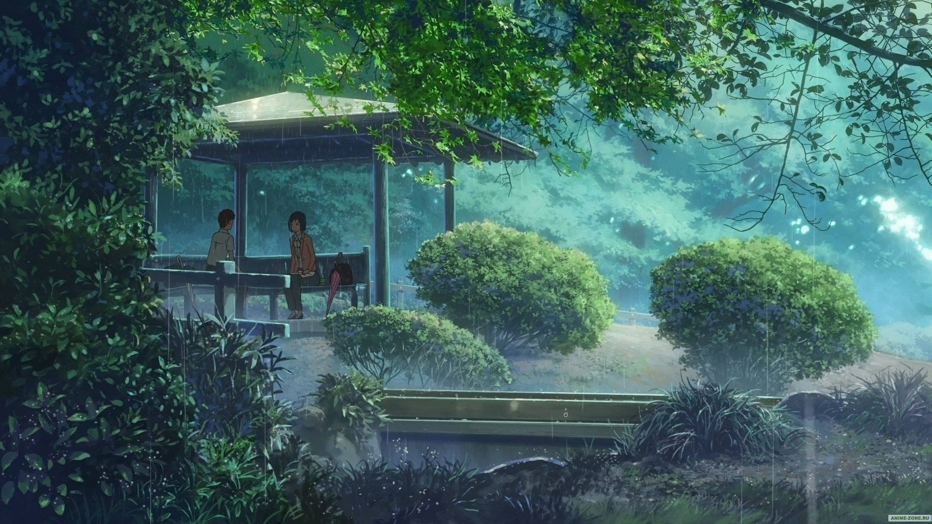 Garden Of Words Makoto Shinkai Rain Aesthetic Background