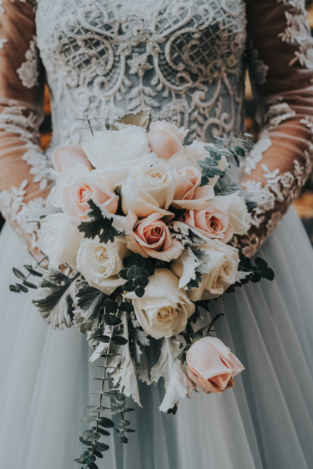 Garden Rose Bridal Flower Bouquet Background