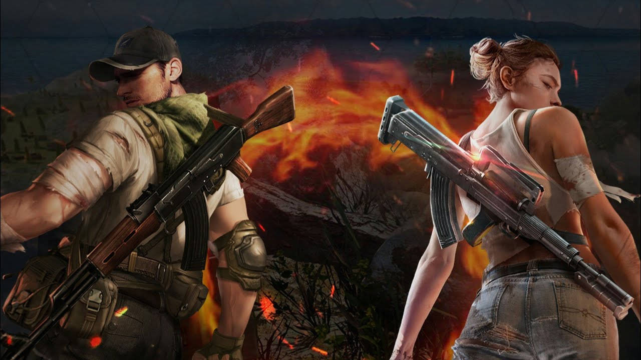 Garena Free Fire Back To Back Characters Background