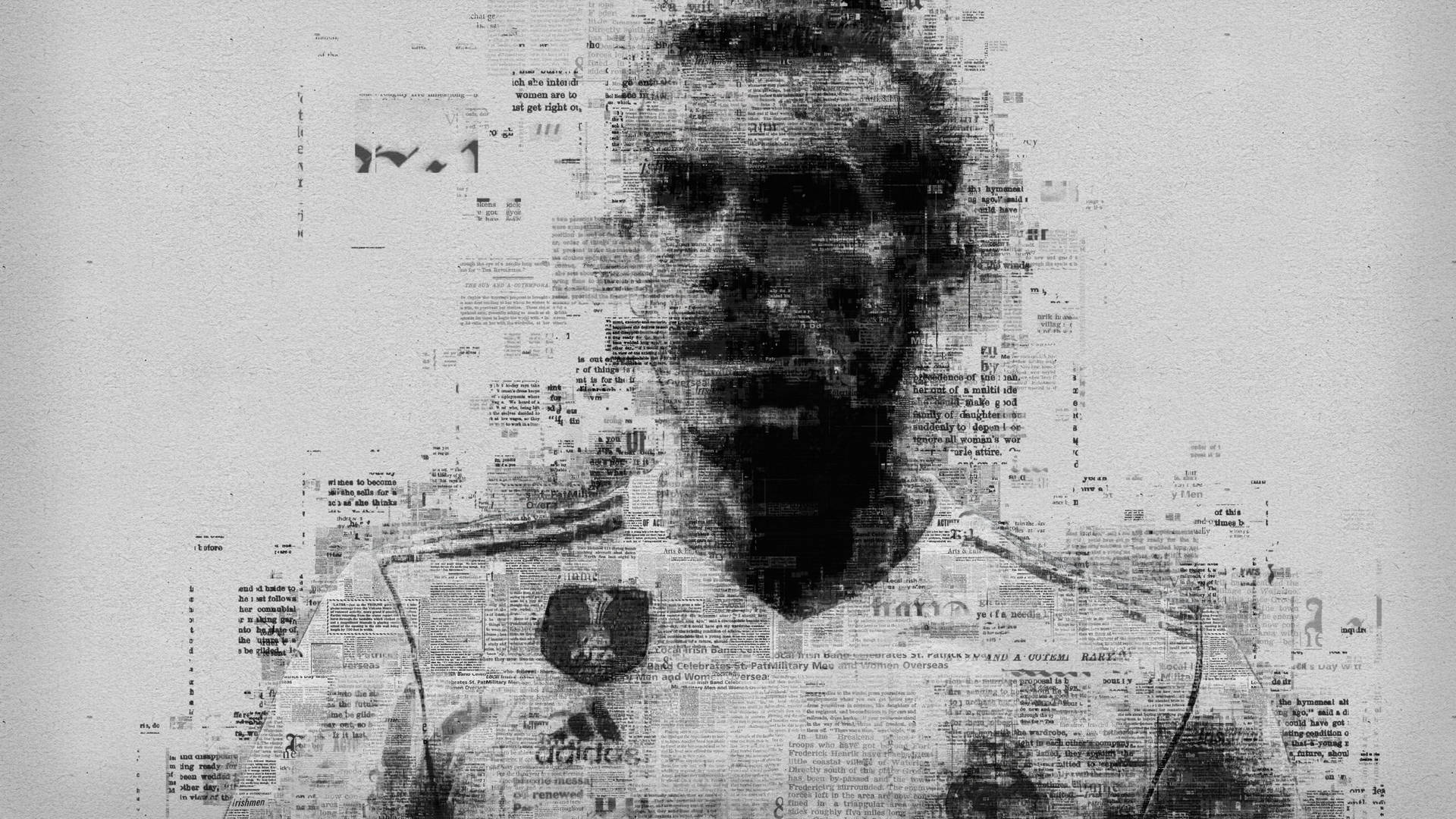 Gareth Bale In Newspaper Texture Background