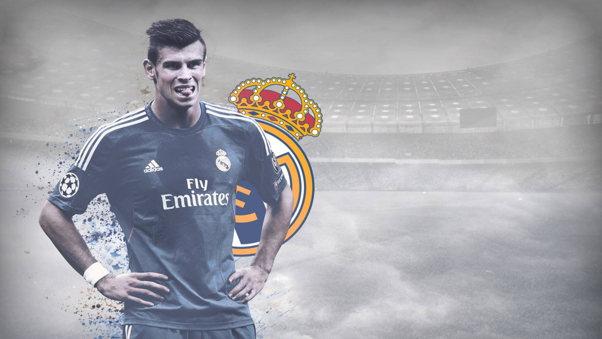 Gareth Bale In Soccer Field Background