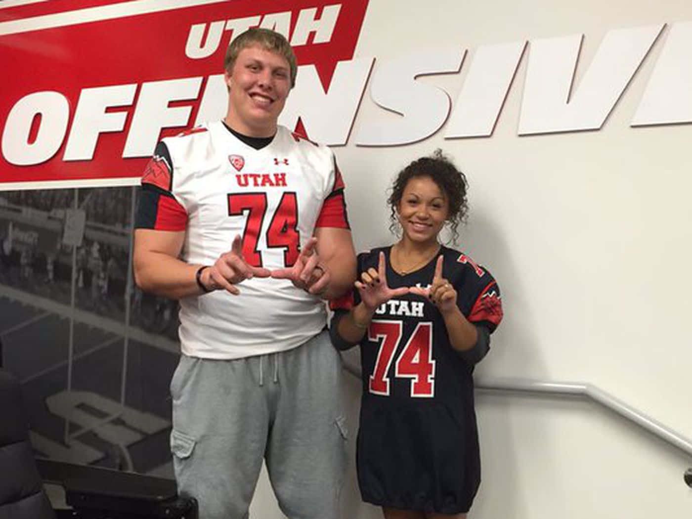 Garett Bolles With Wife Natalie Background