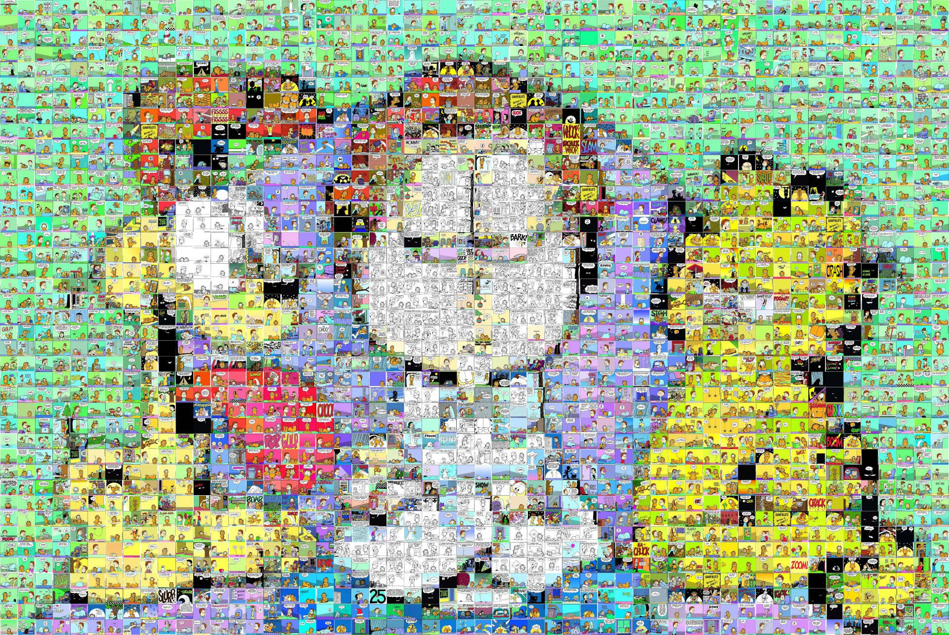 Garfield Comics Mosaic Background