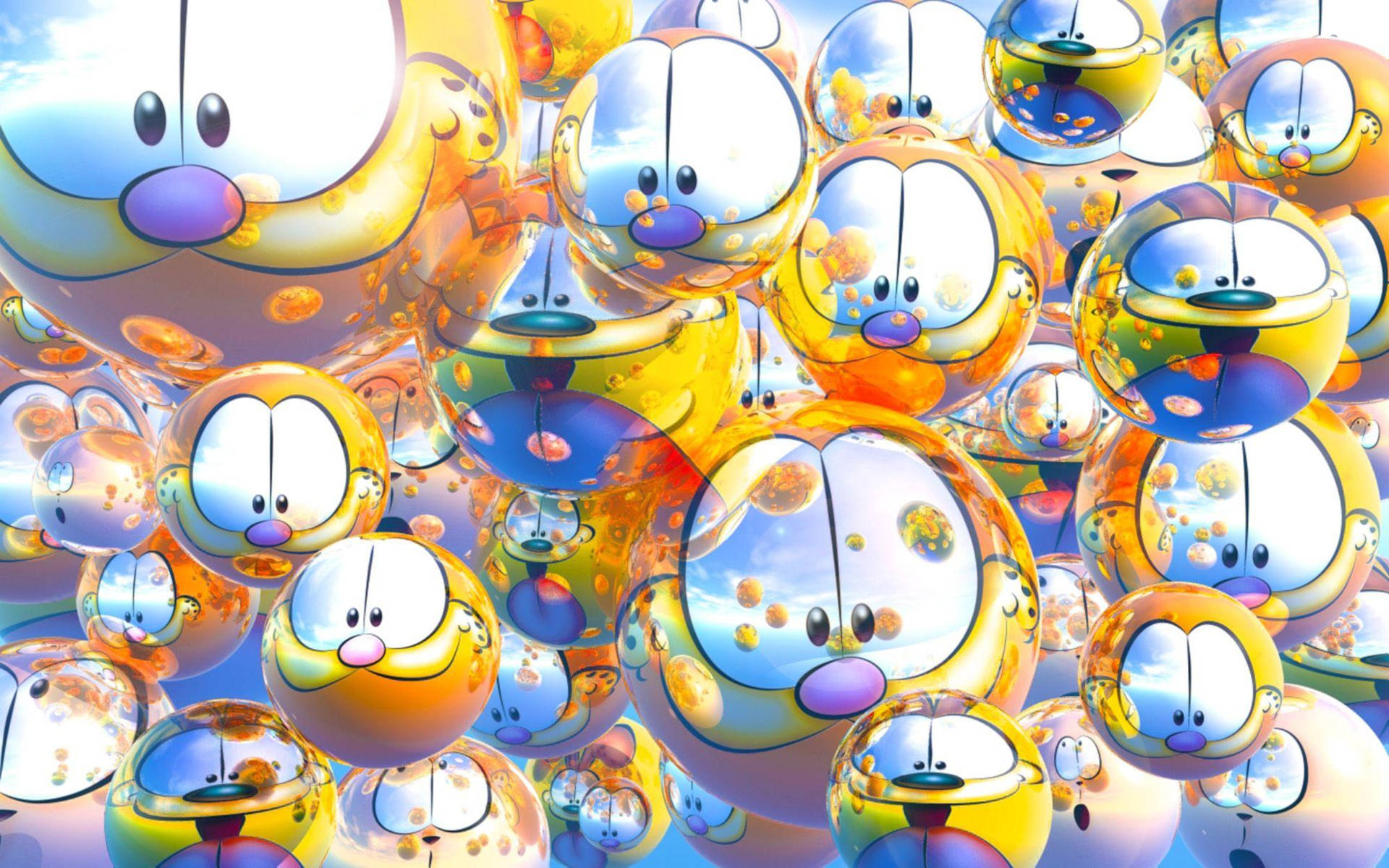 Garfield Metallic Balloons Background