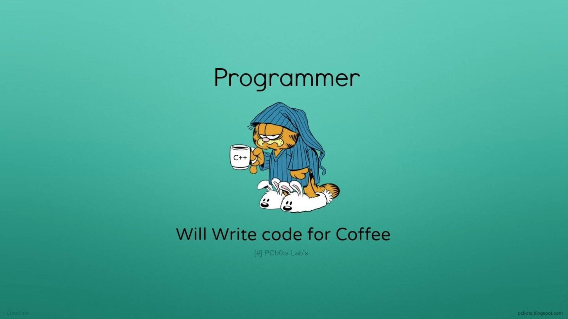 Garfield Programming For Coffee Background