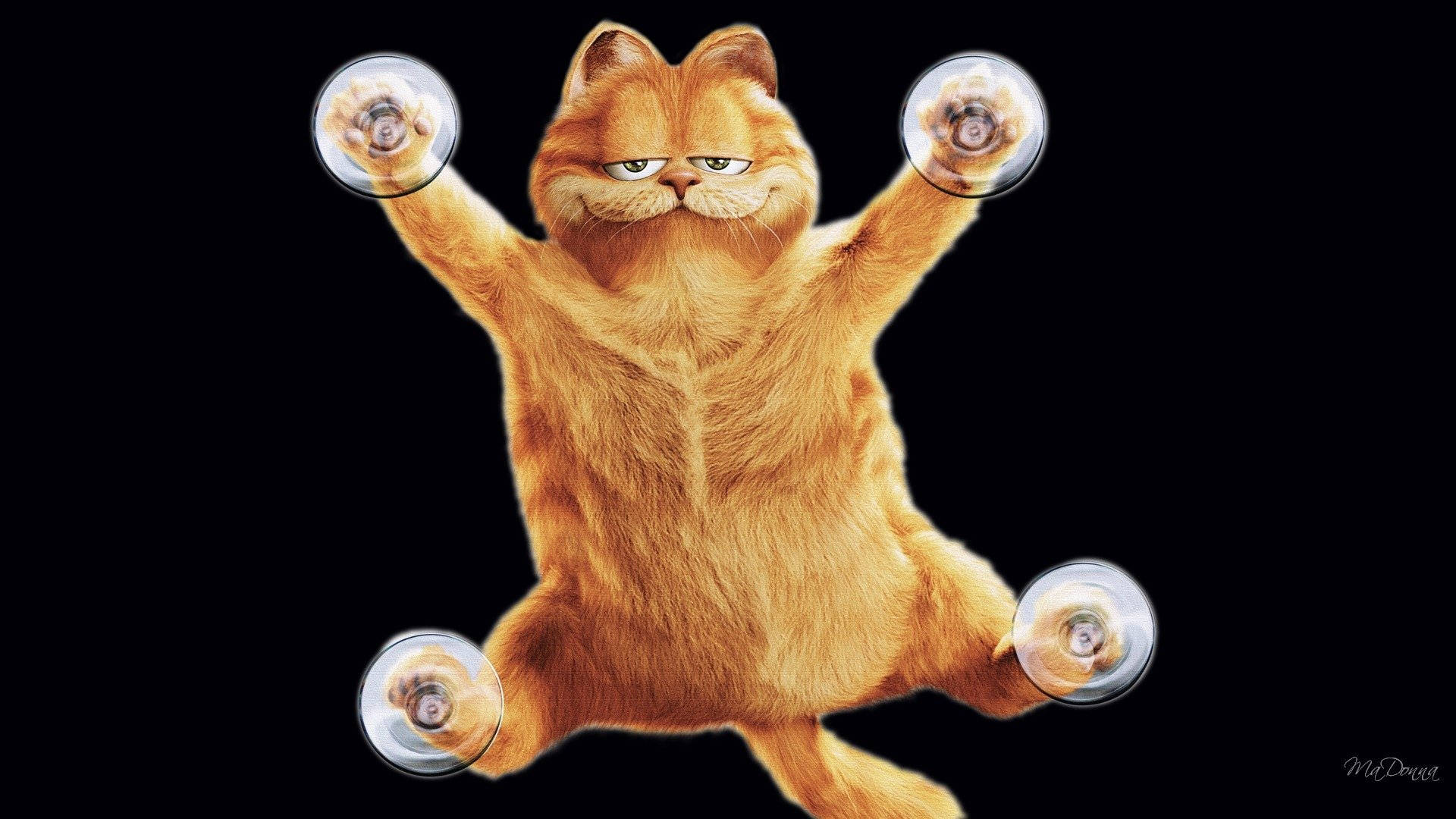 Garfield With Suction Cups