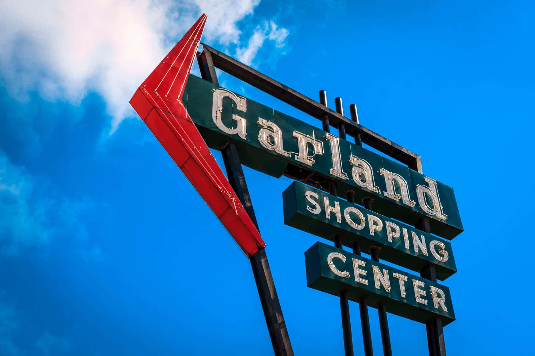 Garland Shopping Center Signage Background