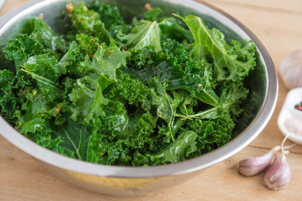 Garlic Kale Recipe Background