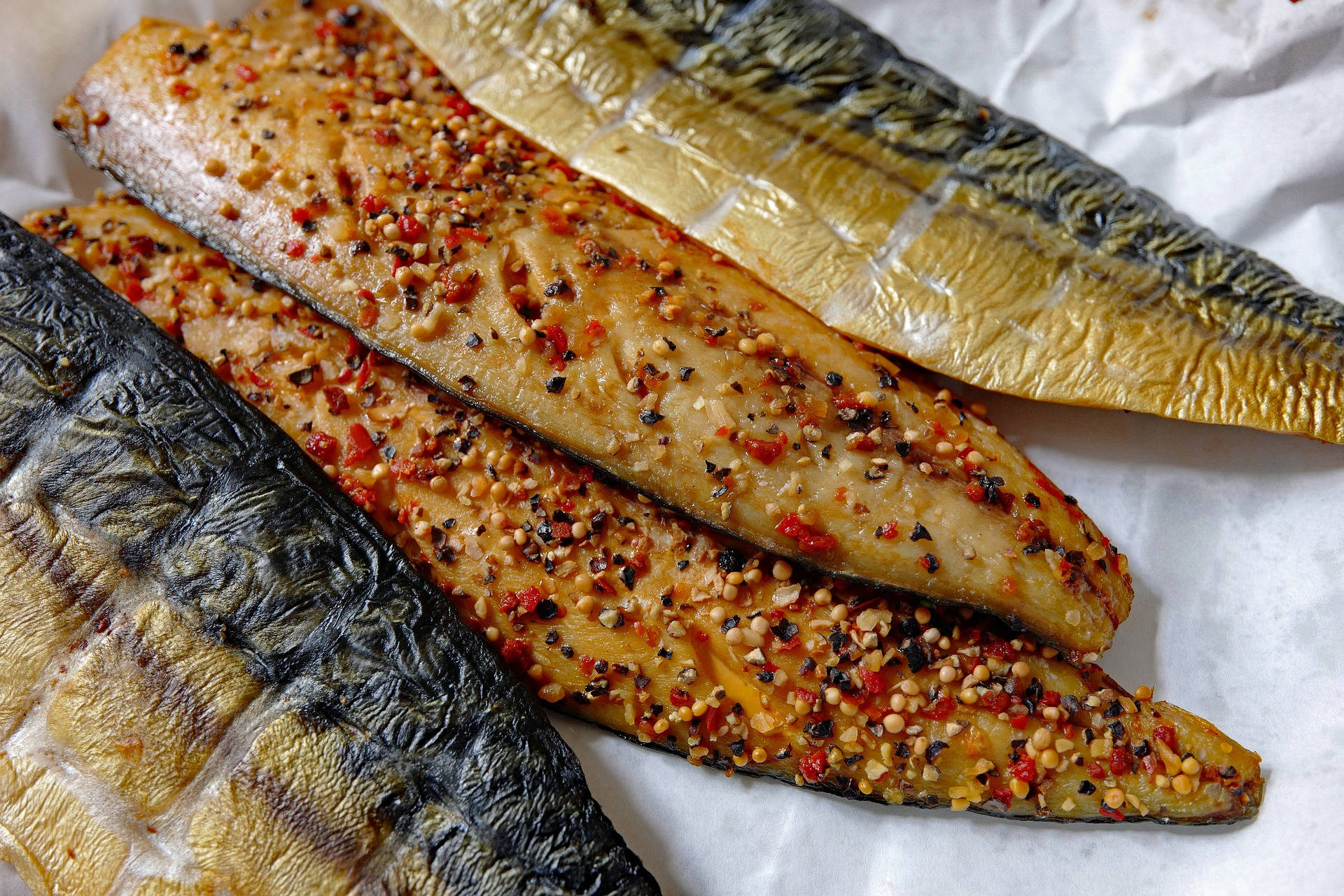 Garlic Mackerel Fish Fillet Background