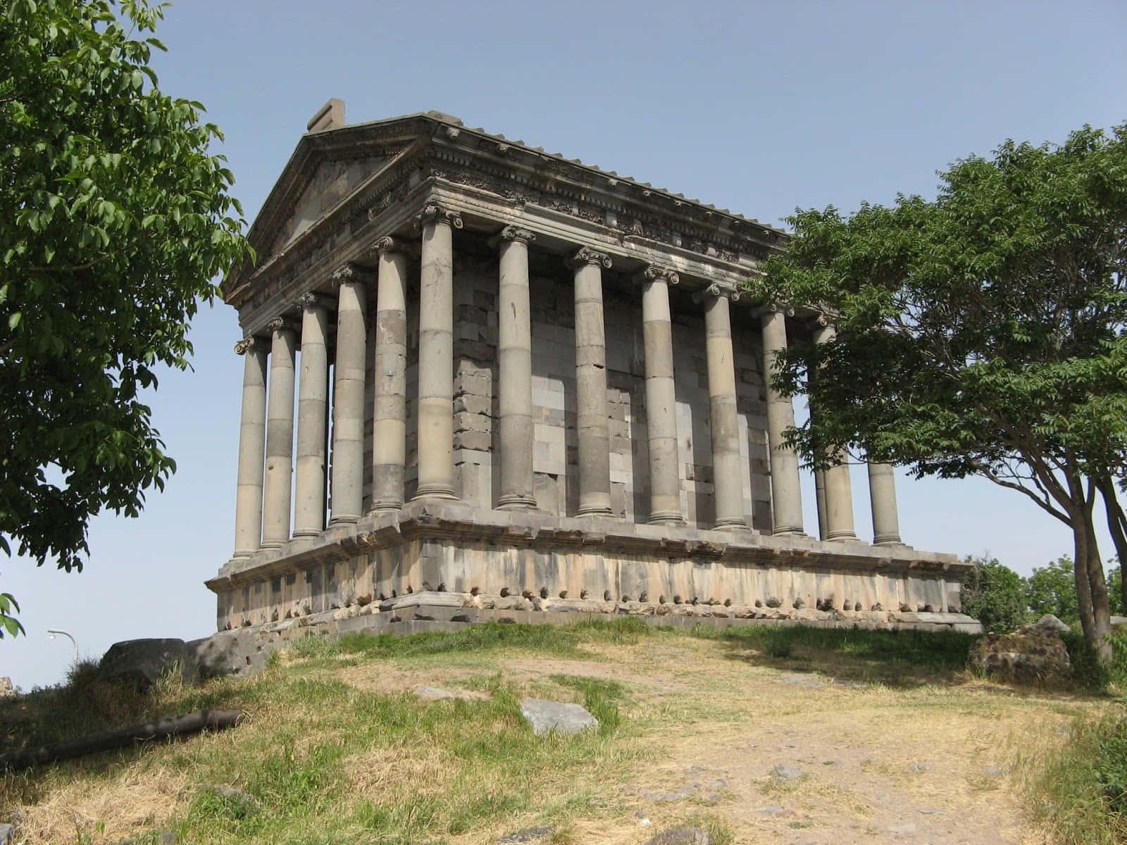 Garni Temple With Trees Background