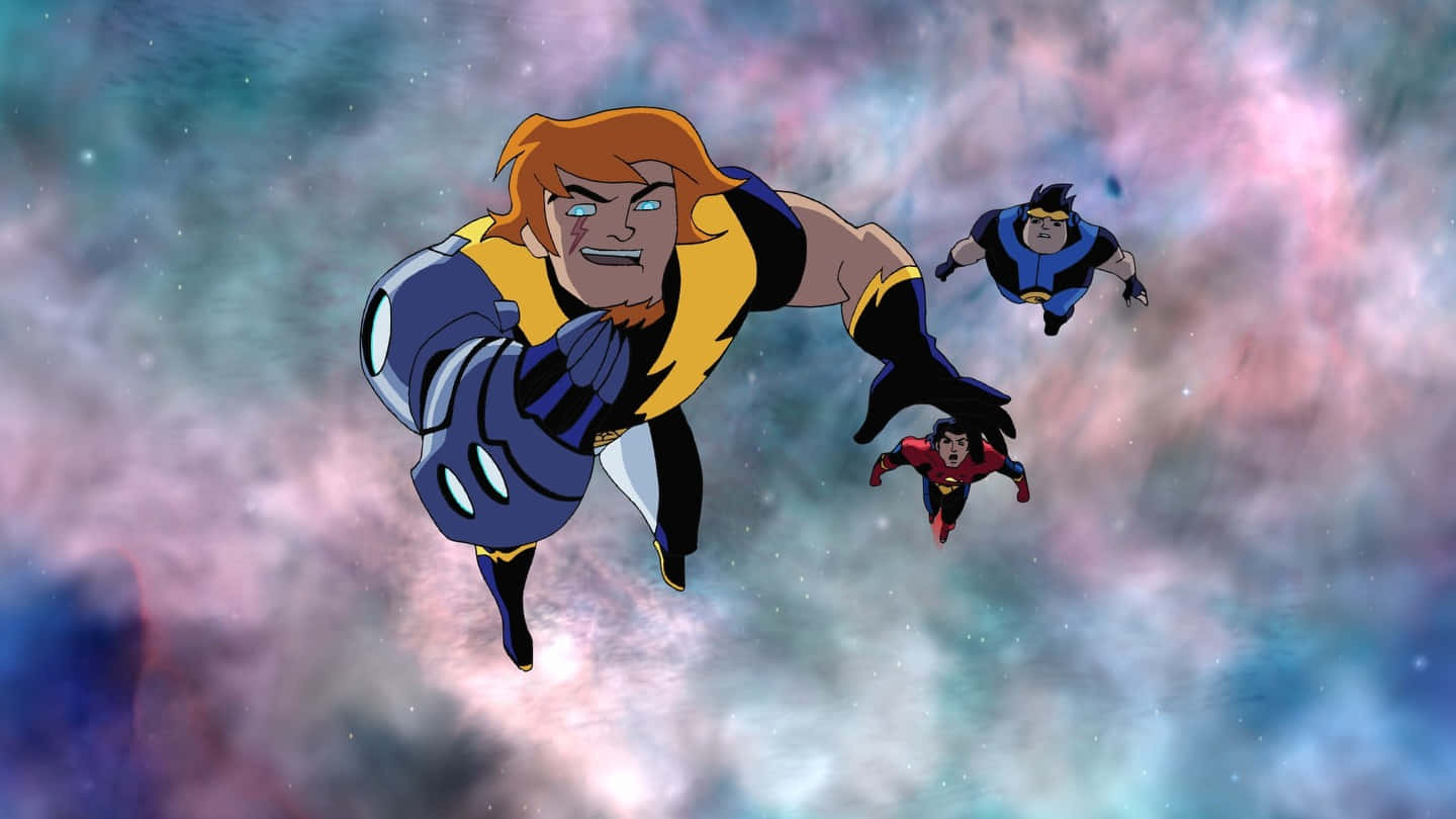 Garth Ranz Flying Legion Of Super Heroes Background