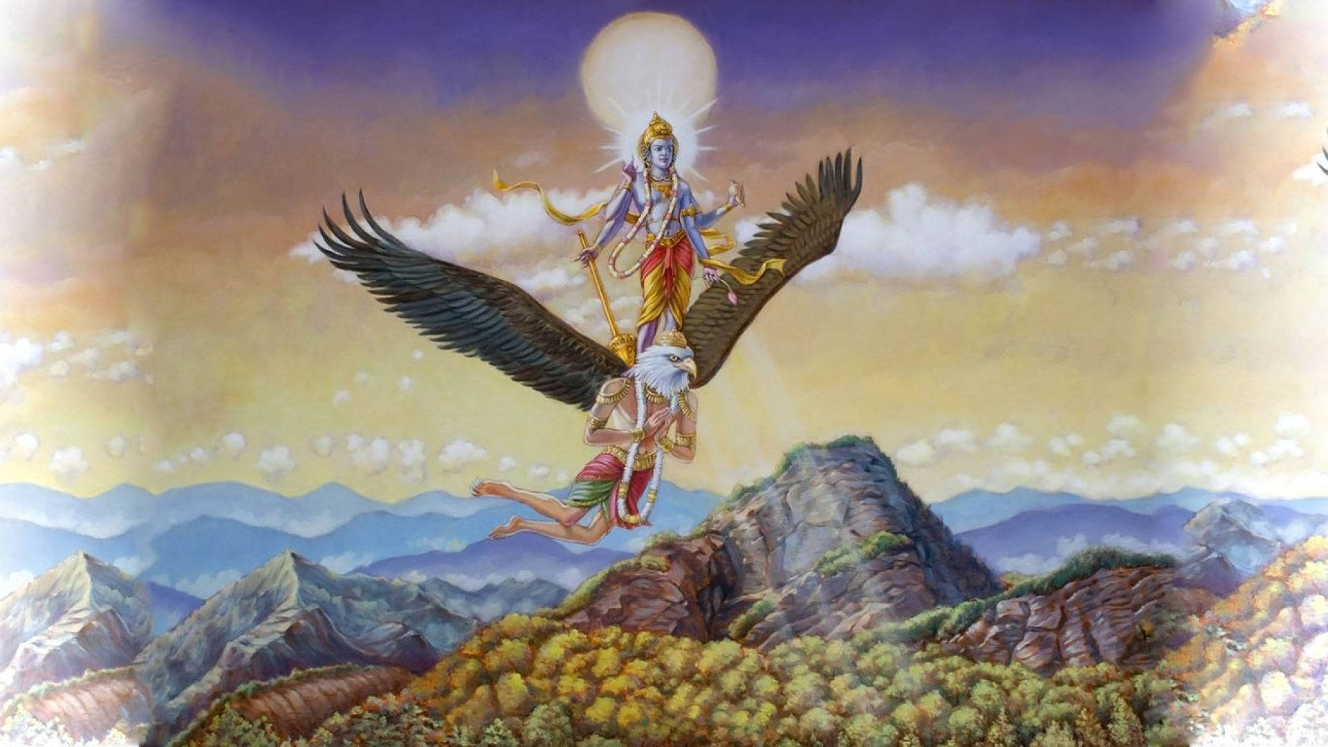 Garuda Flying With Lord Shiva