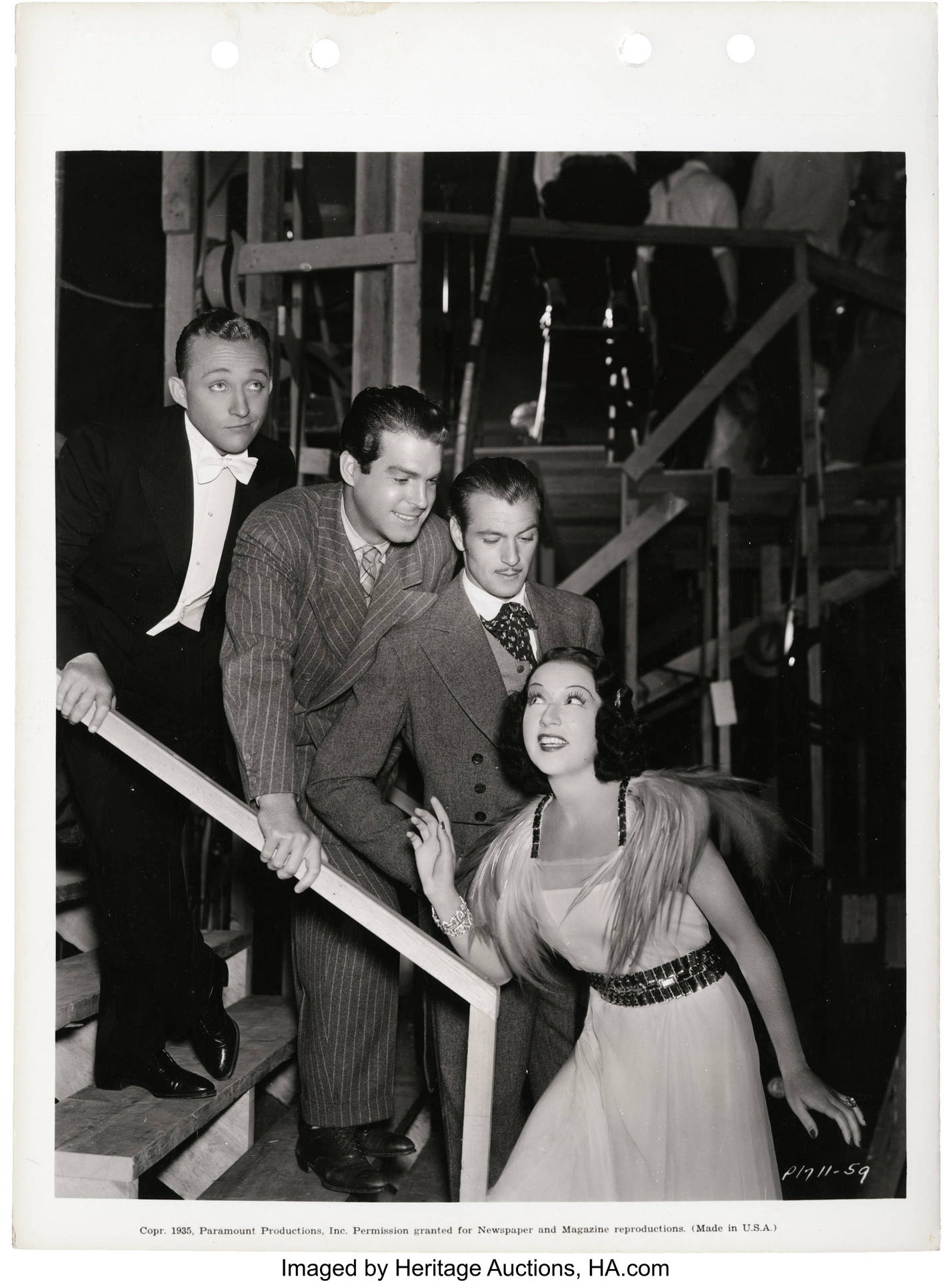 Gary Cooper, Bing Crosby, Fred Macmurray, And Ethel Merman Background