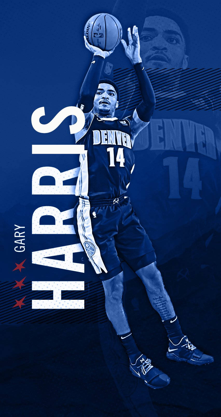 Gary Harris Blue Poster Background
