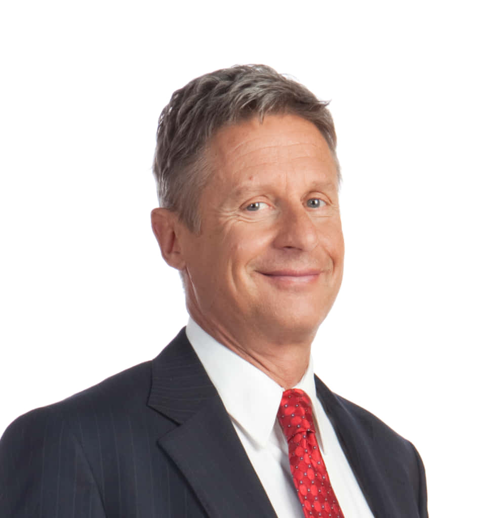 Gary Johnson With A Simple White Backdrop Background