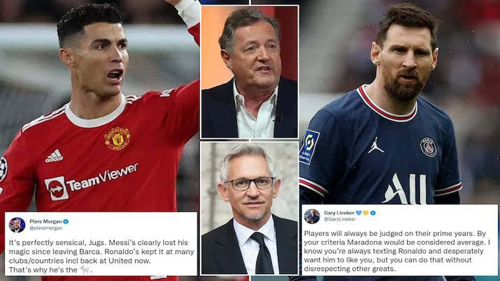 Gary Lineker Piers Morgan Tweets Background