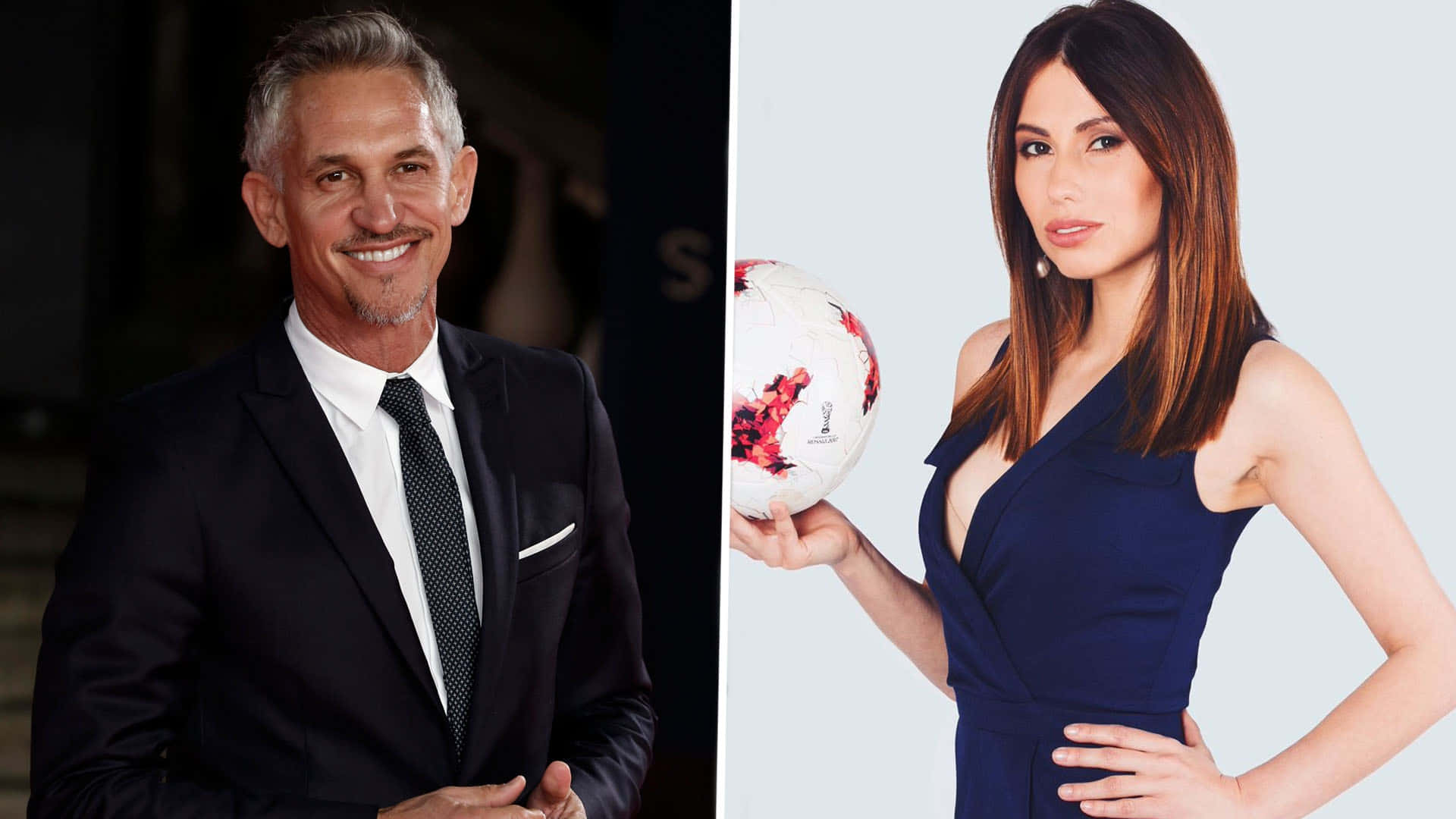 Gary Lineker With Maria Komandnaya Background