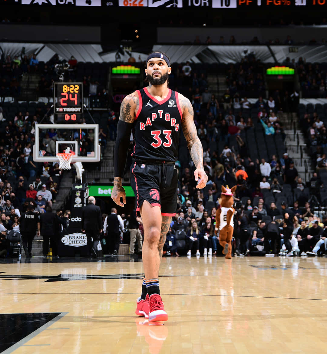 Gary Trent Jr Against The San Antonio Spurs Background