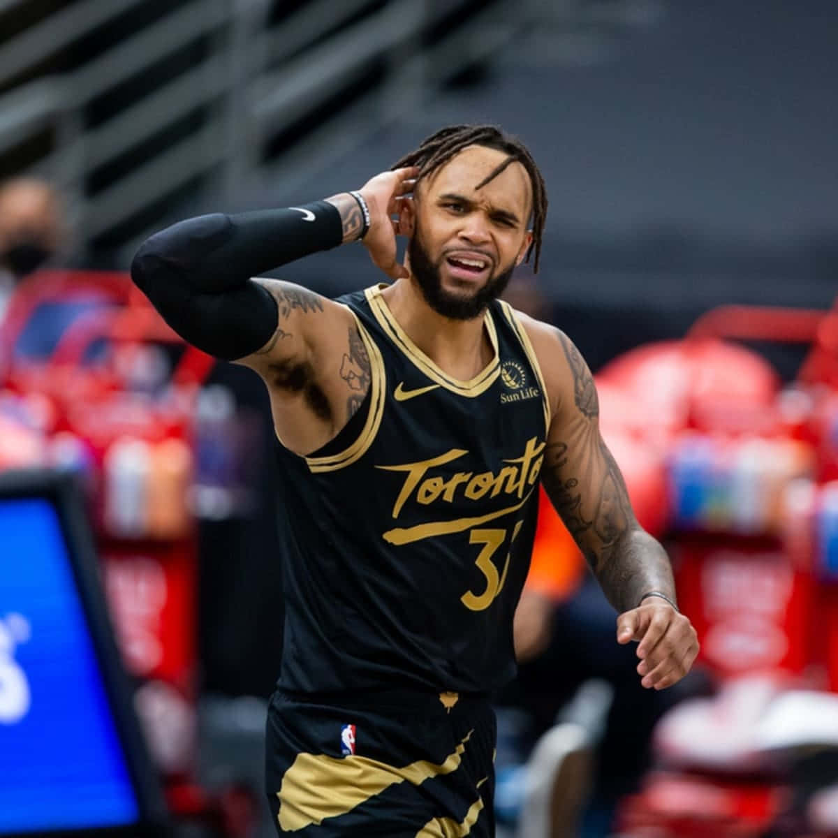Gary Trent Jr Black And Gold Toronto Raptors Jersey