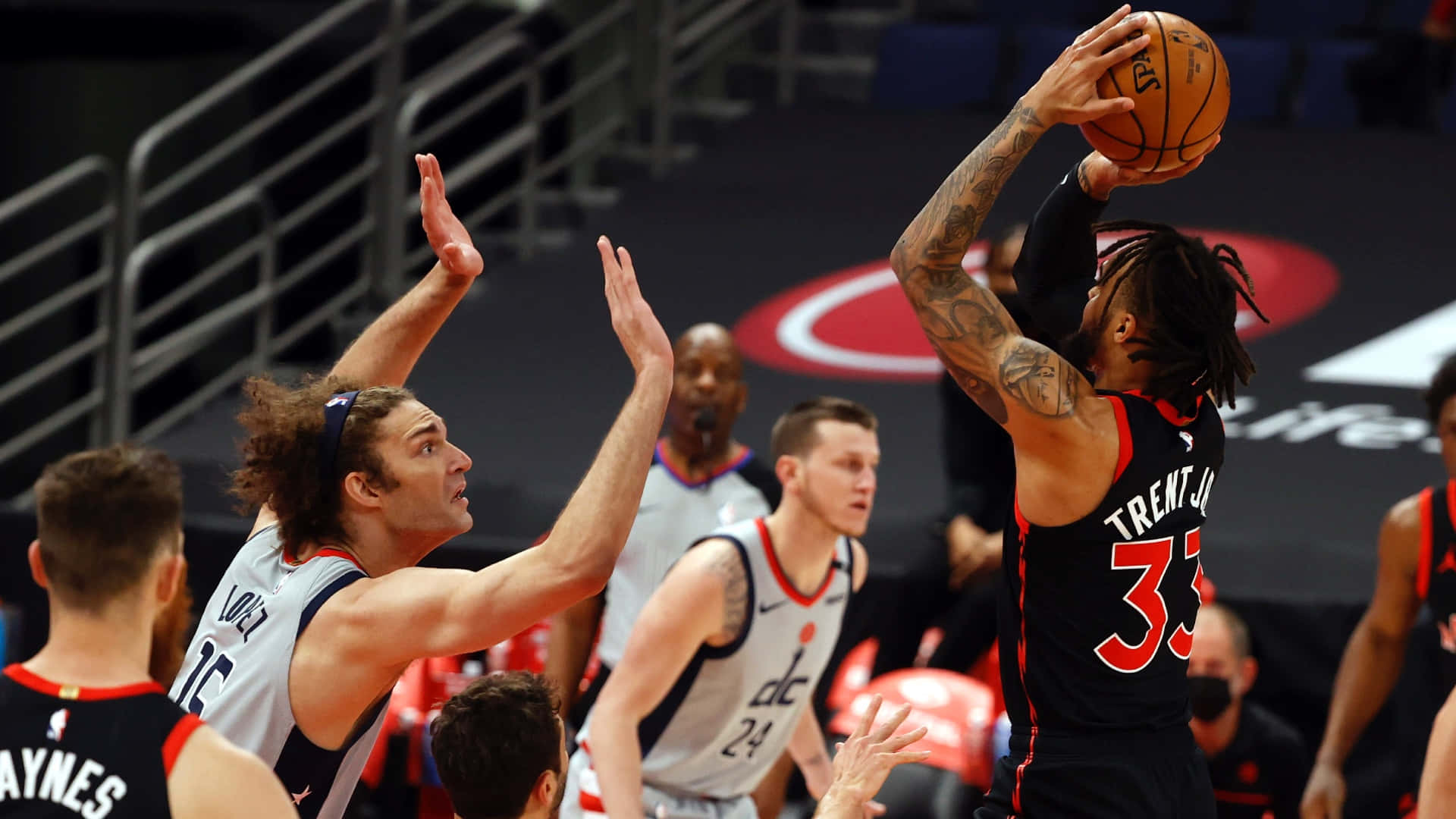Gary Trent Jr Contested Jump Shot