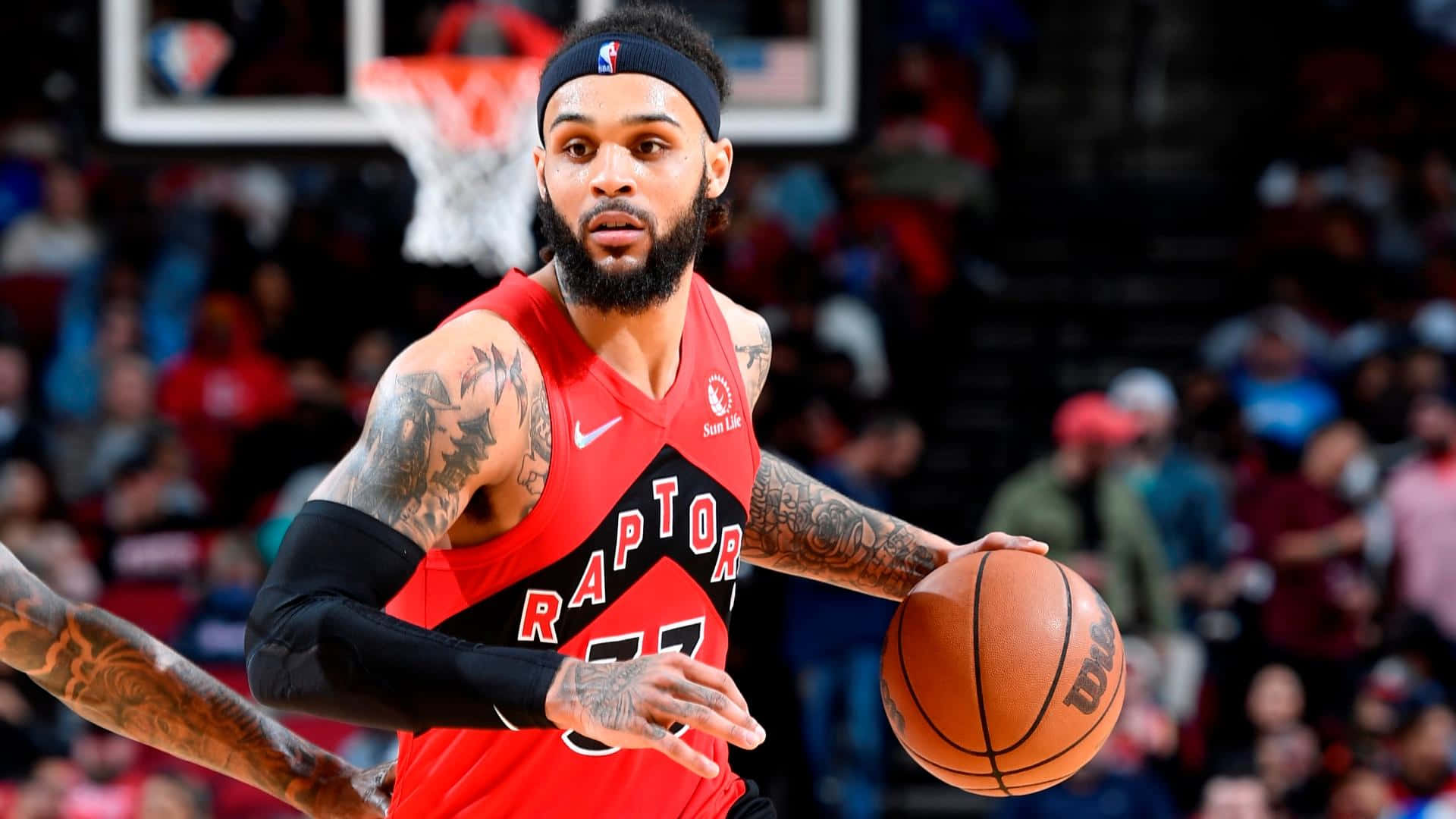 Gary Trent Jr During Toyota Center Game Background
