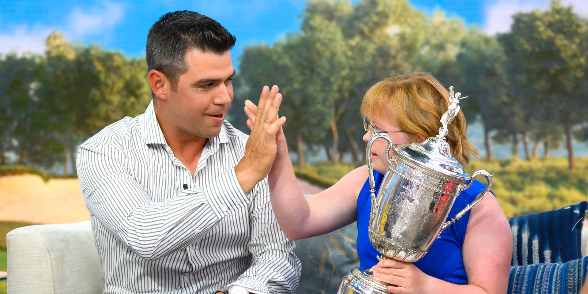 Gary Woodland And Amy Bockerstette Background