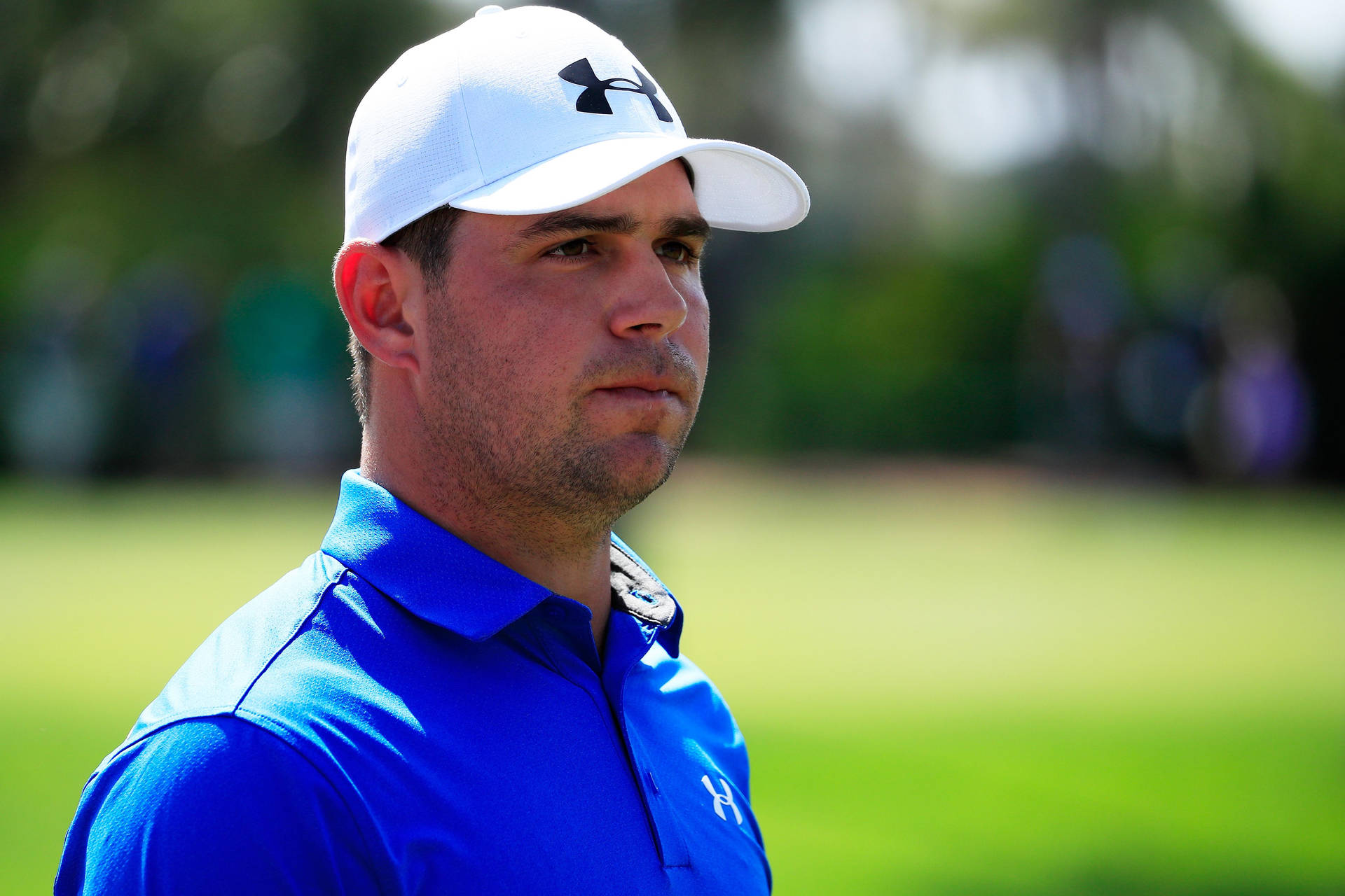 Gary Woodland In Blue Shirt Background