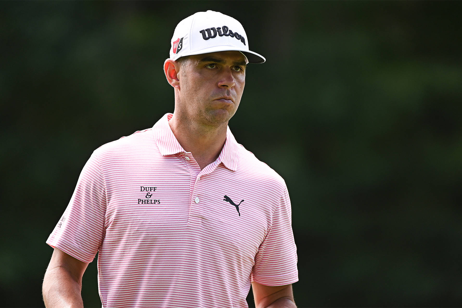 Gary Woodland In Pink Shirt Background