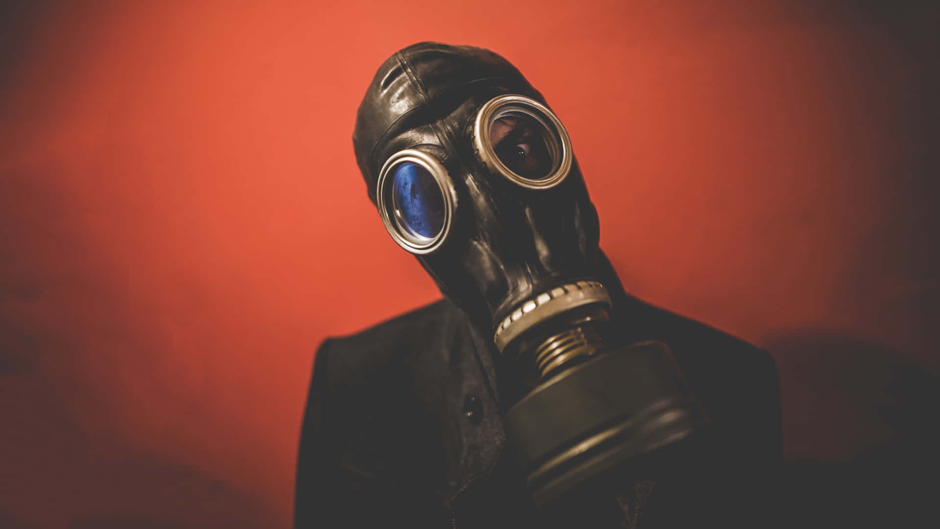 Gas Mask Red Pfp Background